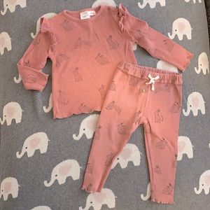 Zara baby ribbed outfit